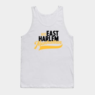 East Harlem Manhattan Minimal Typo Art - T-Shirt & Apparel Design Tank Top